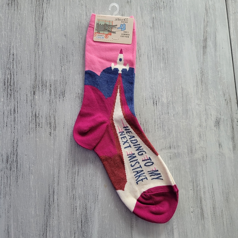 2/$15 - Blue Q Socks - Heading to my next mistake Crew Socks
